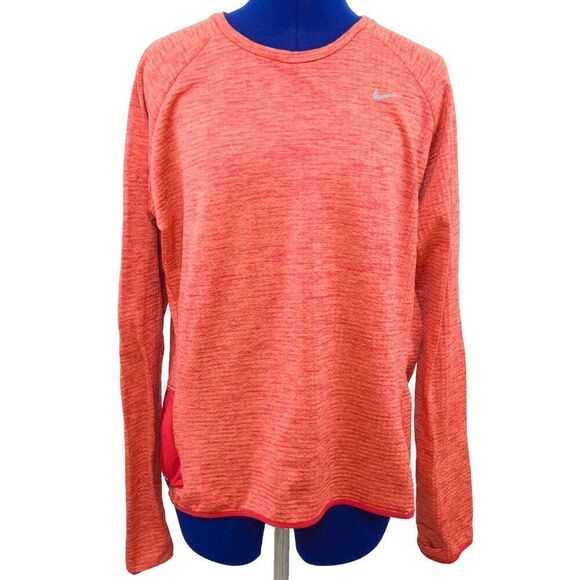 NIKE Therma Sphere Element Crew Top Women's DriFit Running XL Burnt Orange - Picture 1 of 5